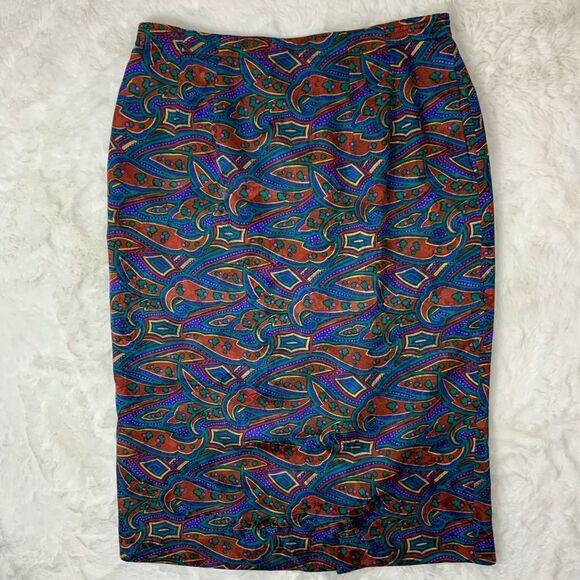 Vintage Anne Crimmins for Umi 100% silk pencil skirt - Picture 1 of 4